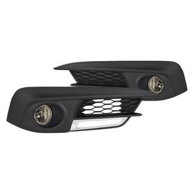 86-1001608 Lumen For Honda Civic 16-17 Smoke Factory Style Fog Lights W Led Drl
