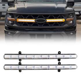 Maxtmdrl0002 Maxgrill Clear Led Drl Sequential Turn Signal Lights For 2024 2025 Ford F150 Tremor Pair
