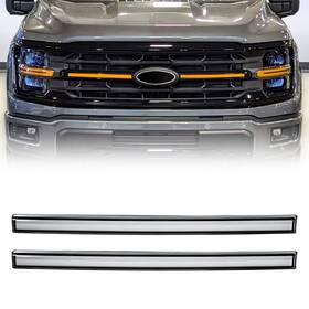 Meigai Meig-ledwhxlt15024 Clear Lens Led Drl With Sequential Turn Signal Lights For 2024 Ford F150 Xlt Grill