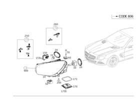Mercedes-benz 099-906-79-01 Genuine Mercedes-benz Daytime Running Lamp