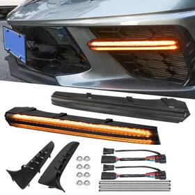 Mfc C8 Z51 Daytime Running Light Grille Bezel Turn Signal For Corvette Coupe 20-23