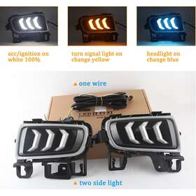 Drl-b239 Mihaz 2x Drl Led Daytime Running Lights Fog Turn Signal Lamp For Mazda 6 2005-2009