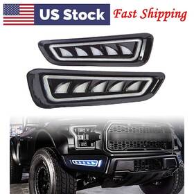 Motohij 536123417925 For Ford F150 Raptor 2017-20 Led Daytime Running Lights Fog Lamp Turn Signal Us