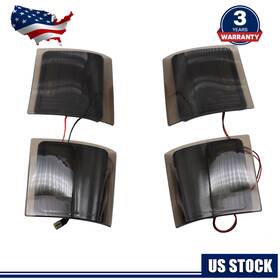 5977460 Nakkaa 4pc Full Led Smoked Corner For 1994-1998 Chevy C/k 1500 2500 3500 Tahoe Blazer