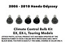Od-kit-0223 Odyssey For Honda Set Of Bulbs Heater Climate Control Light