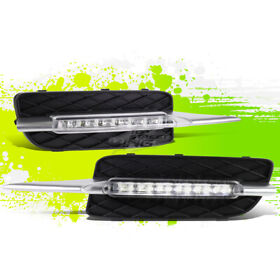 Tsk-drlledf002 Oe Front Bumper Abs Fog Grill Bezel Led Drl For 06-08 E90 E91 3-series 4d 5d