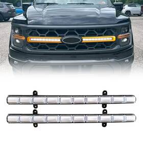 Offtdrl0002 Off-roadmods For 2024 Ford F150 Tremor Clear Lens Amber Drl Dynamic Sequential Turn Signals