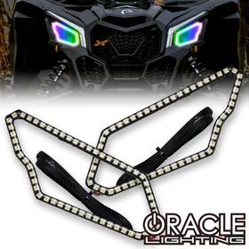 1275-332 Oracle Lighting Dynamic Colorshift Rgb W Headlight Halo Kit Fits 17-23 Can-am Maverick X3