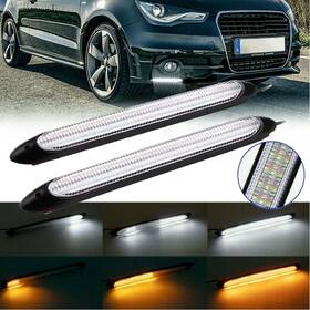Peakparts 616043302928 2x 9 Inch Drl Led Headlight Strip Light Daytime Running Sequential Turn Signal Lamp