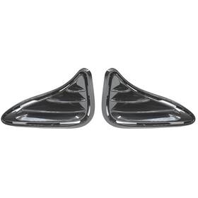 Crshl10405 Premium Replacement Parts Black Gloss Driver/passenger Side Rear Set 2-pieces Daytime Running Light Covers