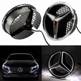 Puyi 760627866136 Glowing Front Grill Star Led Emblem Logo Light For Mercedes-benz W204 Snap Type