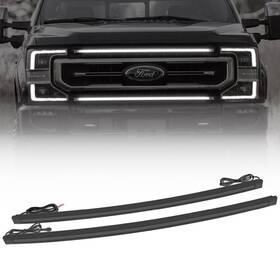 264438whbk Recon 37 Inch High Power Led Drl Hood Lights White For 17-22 Super Duty