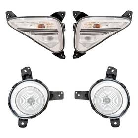 Bndl-283359 Replacement For Kia Forte 19-20 4-piece Kit Driver And Passenger Side Daytime Running