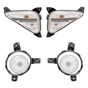 Bndl-284019 Replacement For Kia Forte 19-20 4-piece Kit Driver And Passenger Side Daytime Running
