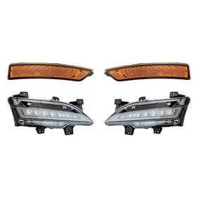 Replacement Bndl-284024 For Lincoln Mkc 15-19 4-piece Kit Driver And Passenger Side Daytime Running