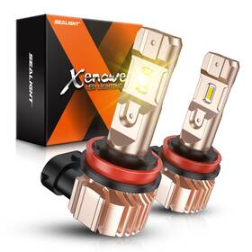 Xf3a Sealight H11 Led Headlight Bulb Conversion Kit 6000k Yellow Bright