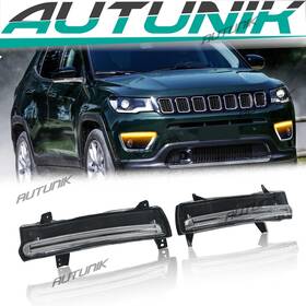 Dr52 Speedyparts Led Daytime Running Fog Light Turn Signal Drl For Jeep Compass 2017-2020