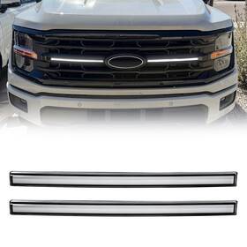 Truckgrill Trucg-zwledxlt24150 Clear Lens Lights With Drl And Sequential Turn Signal For 24 Ford F150 Xlt Oem Grill