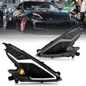 Tt-abc 370z Z34 2009-2021 Pair Led Projector Headlights For Nissan Front Lamp Assembly