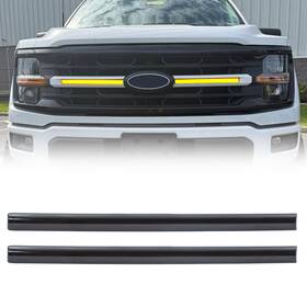Turn1 T1fdxltl0002 For 24 Ford F150 Xlt Front Smoke Lens Led Drl Grille Lights With Turn Signal Lamps