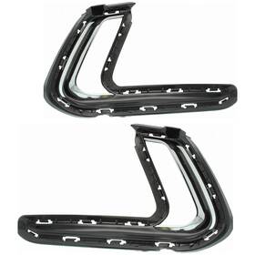 Hy1038126-hy1039126 Uzooka Driver And Passenger Daytime Running Light Bezels 17-18 Hyundai Elantra Sedan