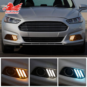 3-drl-mdo-us Win Power Led Drl Daytime Running Light Fog Lamp For Mondeo Fusion Ford 2013-2016
