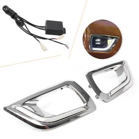 Yeahmotousa 310002533728 Led Daytime Running Light Fog Lamp Fit Nissan Navara Drl Bezel Np300 2015-2016