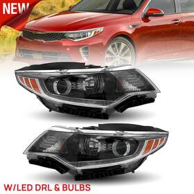 Yoocoo 92102d6000 Pair Fit 2016 2017 2018 Kia Optima Led Headlights Headlamp Assembly With Drl