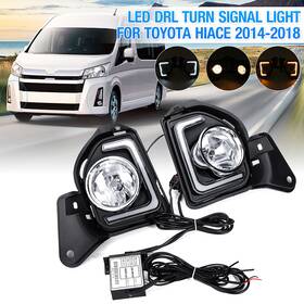 Hy005556 Ztt For Toyota Hiace 2014-2018 Pair Led Drl Daytime Running Lights Fog Lamps