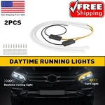 2X 60CM White Amber Flexible Car Led Drl Daytime Tube Running Strip Lights Truck. Fixed Price $14.34.
