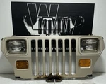 Champagne Front Grille Headlight Assembly 87-95 Jeep Yj Wrangler PV4. Fixed Price $234.00.