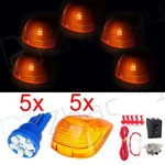 T10 Harness Kit TRUCK+5X Amber Cab Marker Clearance Light Lens 12V Blue Led. Fixed Price $14.37.