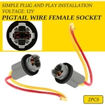 Pigtail Wire Female Socket 921 T15 Two Harness Front Signal Turn Light. Fixed Price $10.06.