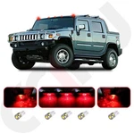 Red Top Roof Cab Marker Lens & 5X T10 5730 White Led For 2003-2009 Hummer. Fixed Price $25.58.