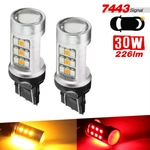 7443 Led Turn Signal Switchback Red/amber For Drl Parking Light Bulbs. Fixed Price $13.05.