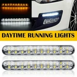 2PCS White Amber Led Daytime Running Driving Drl Signal Light Strip Fog Lamp 12V. Fixed Price $16.14.
