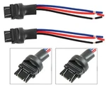 Pigtail Wire Male Socket 3157 T25 Two Harness Cable Front Turn Signal Bulb Fit. Fixed Price $12.59.