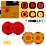 7INCH Round Red Amber Led Truck Trailer Bus Brake Stop Turn Signal Tail Light. Fixed Price $17.57.
