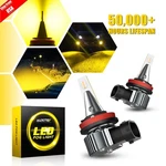 Auxito H11 H8 H9 Led Fog Light Drl Bulbs 3000K Amber Yellow Super Bright 40000LM. Fixed Price $21.65.