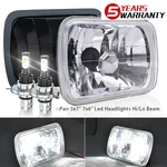 Pair 5X7" 7X6" Led Headlights Hi&lo Drl Fit Dodge D150 D250 D350 Ram H4. Fixed Price $58.99.