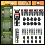 Led Instrument Cluster Light Bulb Replacement For T5 T10 PC194 PC168 Dashboard. Fixed Price $33.99.