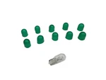 (10 Qty) Green 10MM T10 168 192 Light Bulb Color Caps Covers Toyota Honda. Fixed Price $11.99.