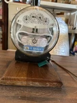 Vtg Original Residential General Electric Watt Hours Meter Table Lamp Light. Fixed Price $85.00.