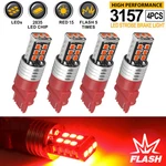 4X 3157 Led Red Strobe Flash Brake Stop Tail Blinking Light Safety Warning Bulbs. Fixed Price $12.59.