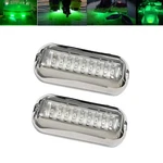 2PCS 27 Leds Green Marine Boat LIGHTS,IP68 Waterproof Underwater Trailer.... Fixed Price $39.05.