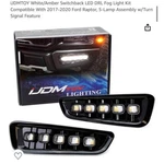 Ijdmtoy White/amber Switchback Led Drl Fog Light Kit Comp 17-20 Ford Raptor. Fixed Price $99.00.