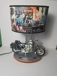 Harley Davidson Heritage Softail Table Lamp With Sound. (read Description). Fixed Price $70.00.