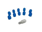 (10 Qty) Blue 10MM T10 168 192 Light Bulb Color Caps Covers Toyota Honda Import. Fixed Price $11.99.