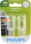Philips Lighting Pack Of Longerlife Miniature Bulbs 7443LLB2 13.5V/5.4W. Fixed Price $7.48.