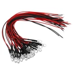 24 Pack 3V-6V 5MM Led Emitting Diodes Pre Wired Mini Lights Bulb White. Fixed Price $13.62.